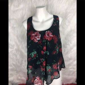 Ambience Floral Racerback Blouse